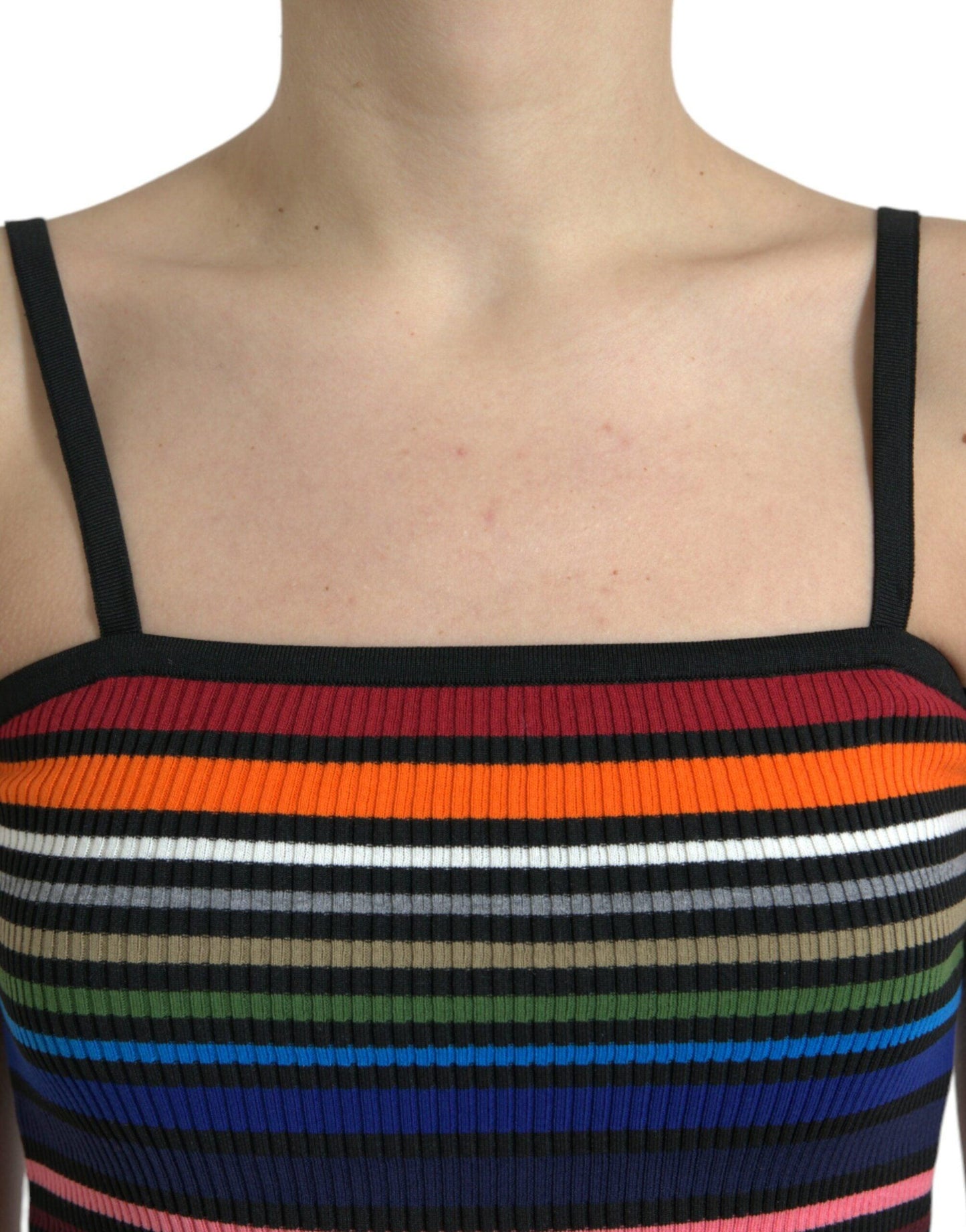 Dolce & Gabbana Chic Striped Spaghetti Strap Tank Top - Arichezz.store