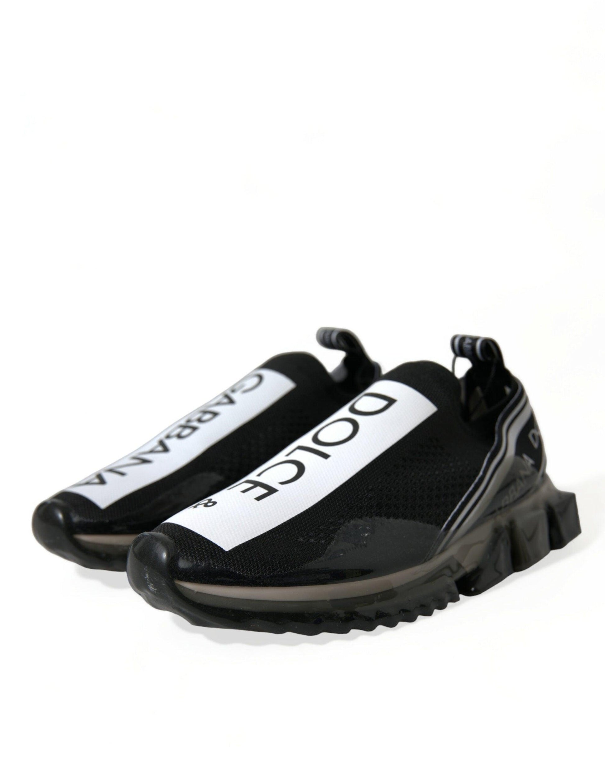 Dolce & Gabbana Elegant Black & White Sorrento Sneakers - Arichezz.store