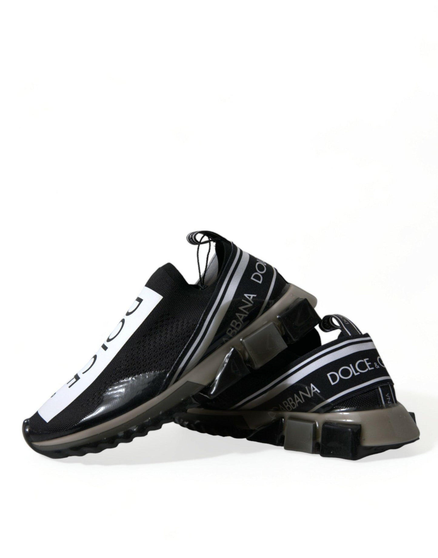 Dolce & Gabbana Elegant Black & White Sorrento Sneakers - Arichezz.store