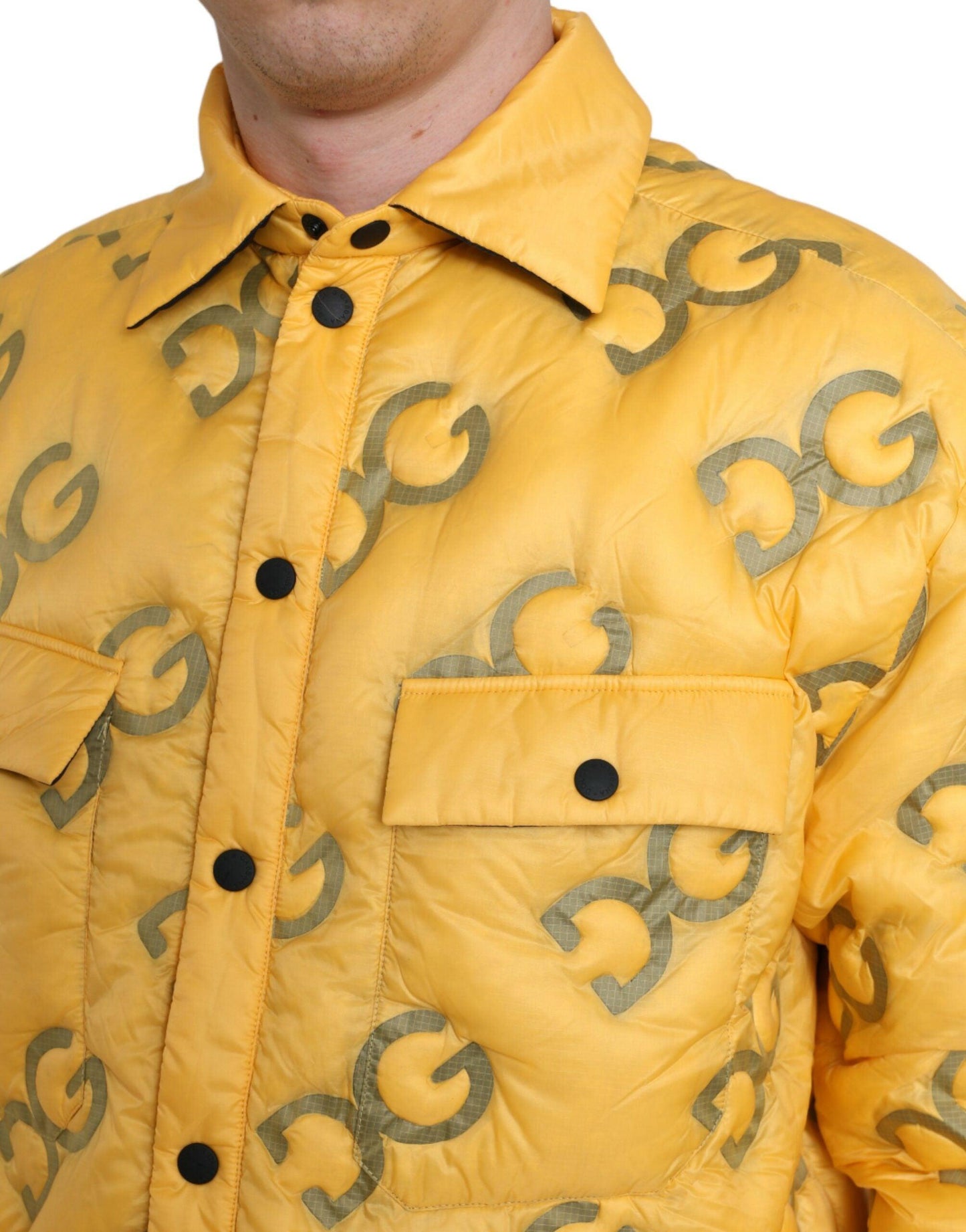 Dolce & Gabbana Elegant Yellow Padded Blouson Jacket - Arichezz.store