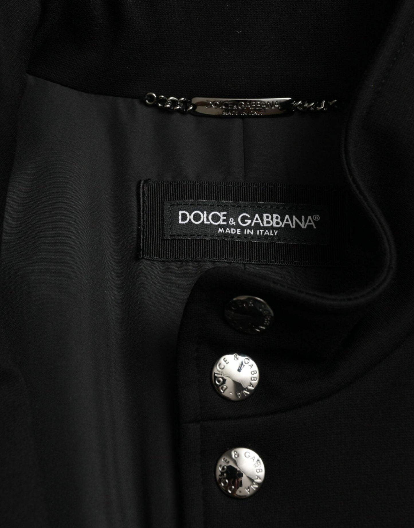 Dolce & Gabbana Elegant Black Sleeveless Vest Jacket - Arichezz.store