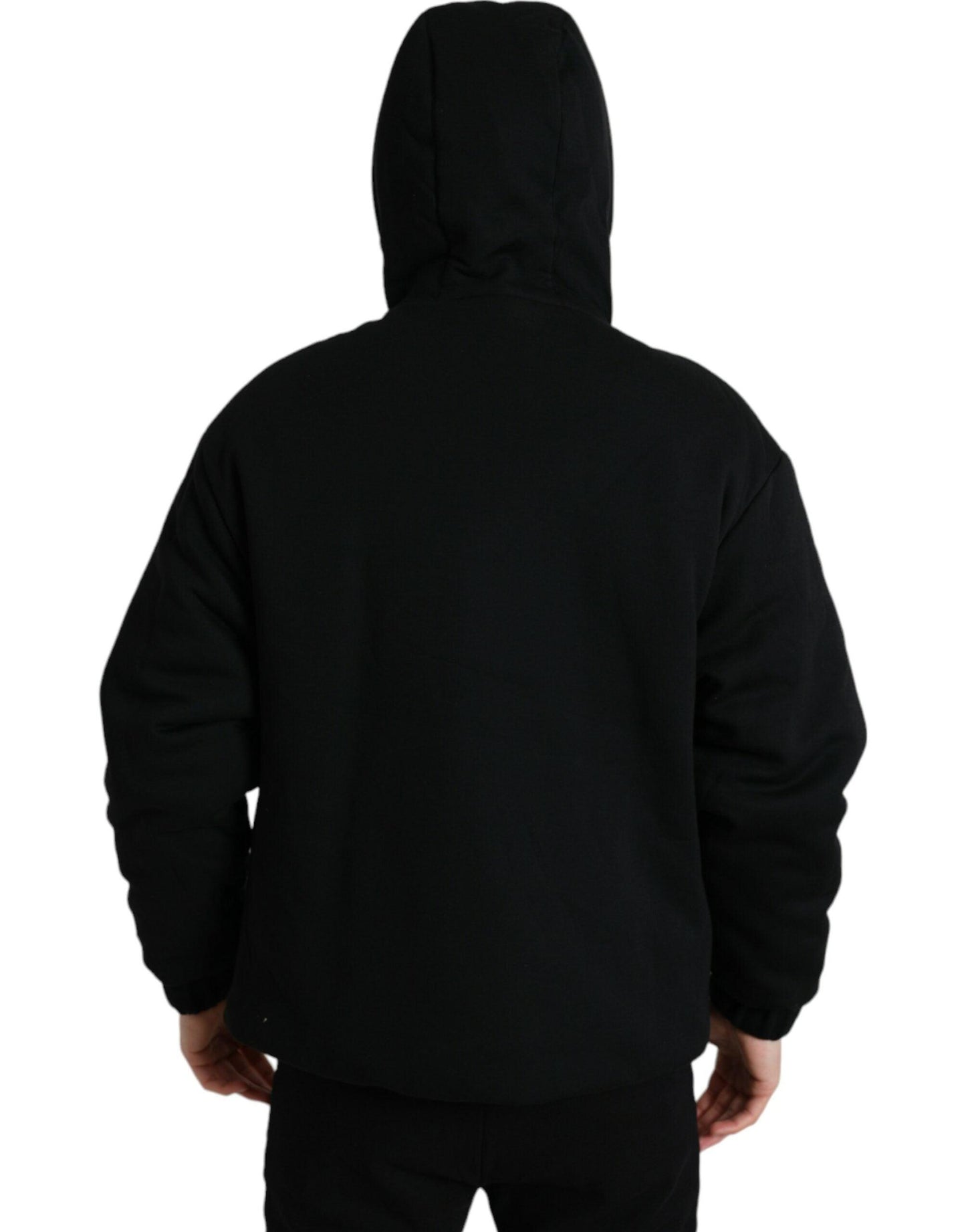 Dolce & Gabbana Elegant Black Bomber Jacket with Hood - Arichezz.store