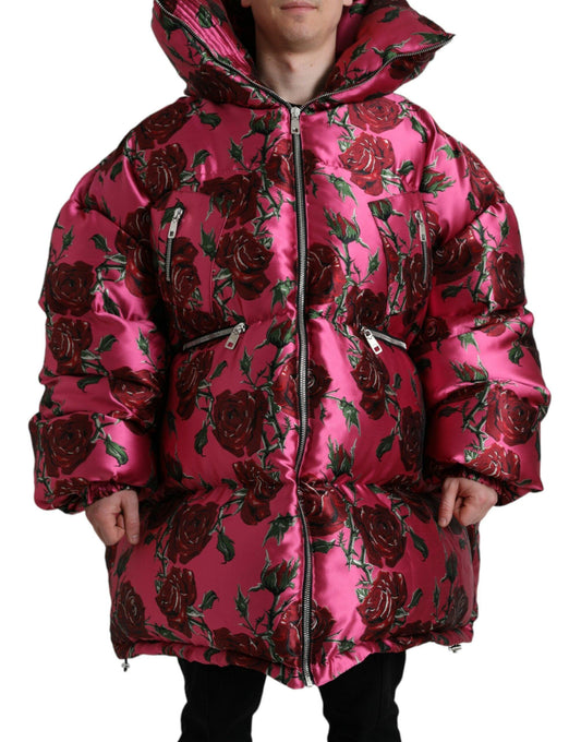 Dolce & Gabbana Elegant Rose Print Quilted Jacket - Arichezz.store