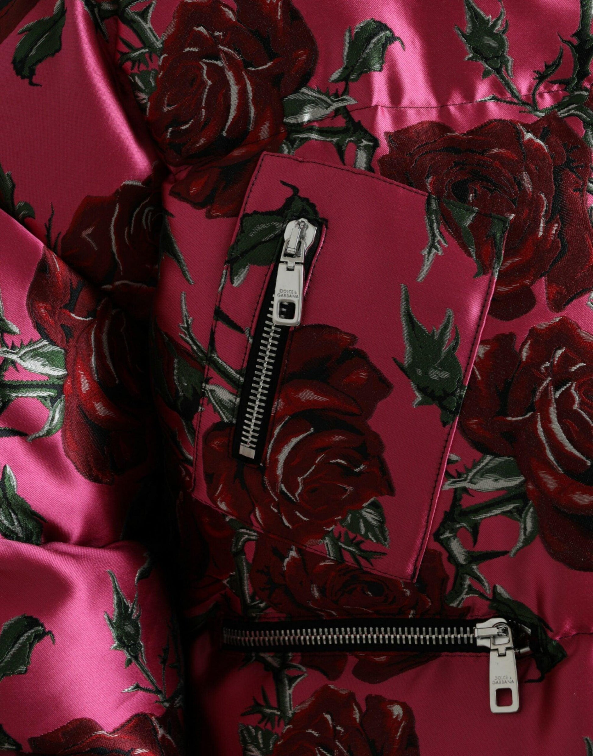 Dolce & Gabbana Elegant Rose Print Quilted Jacket - Arichezz.store