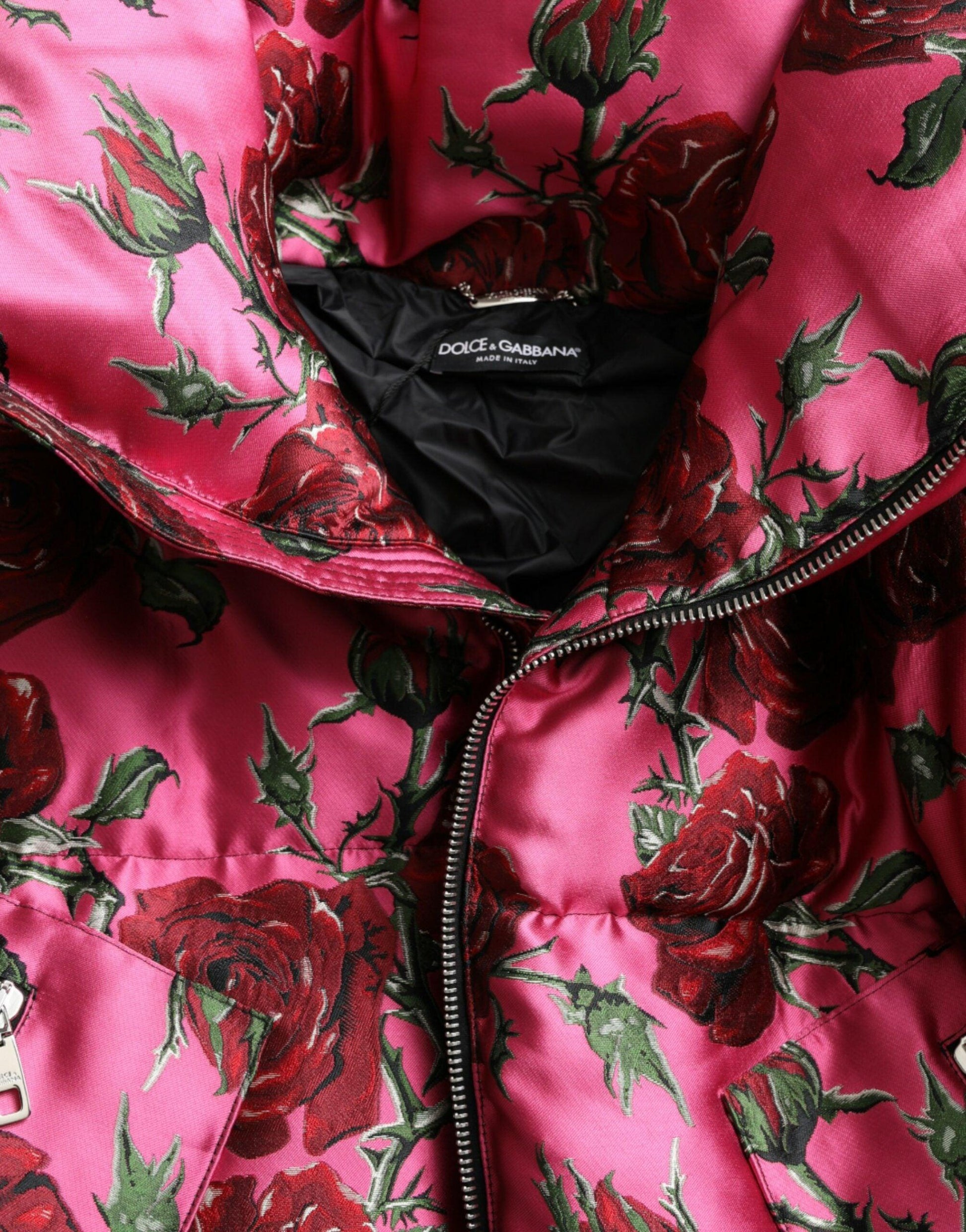 Dolce & Gabbana Elegant Rose Print Quilted Jacket - Arichezz.store