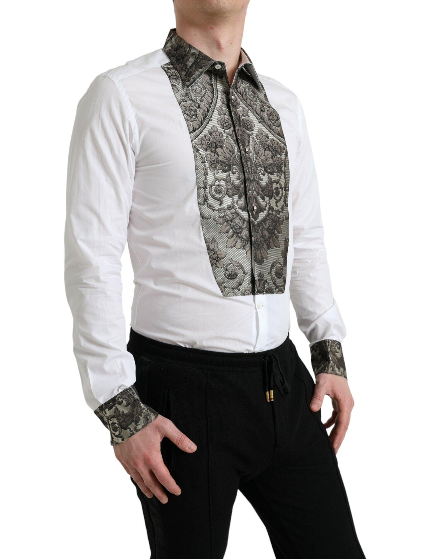 Dolce & Gabbana Elegant Slim Fit French Cuff Dress Shirt - Arichezz.store