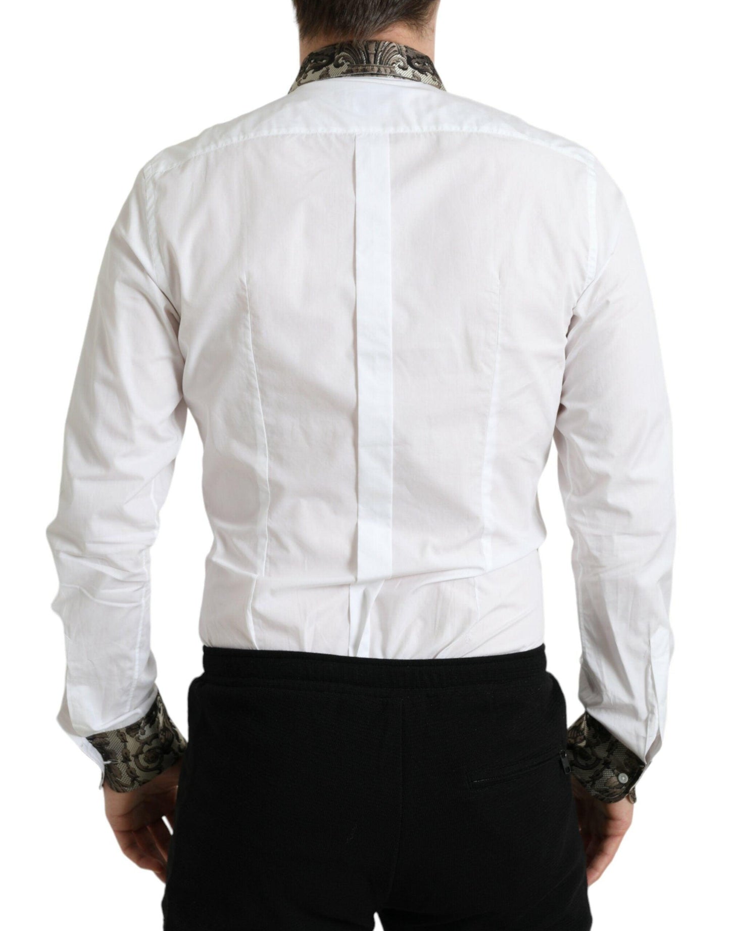 Dolce & Gabbana Elegant Slim Fit French Cuff Dress Shirt - Arichezz.store