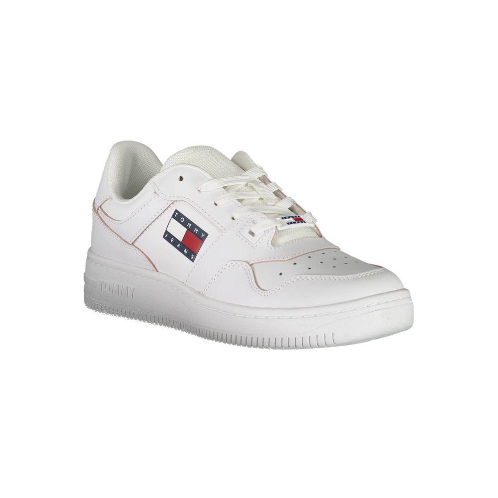 Tommy Hilfiger Women's White Leather Sneakers - Arichezz.store