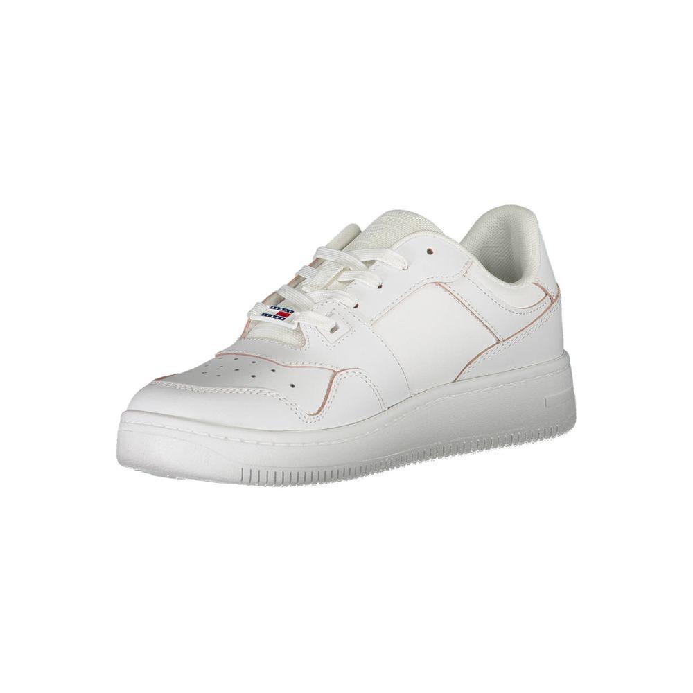 Tommy Hilfiger Women's White Leather Sneakers - Arichezz.store