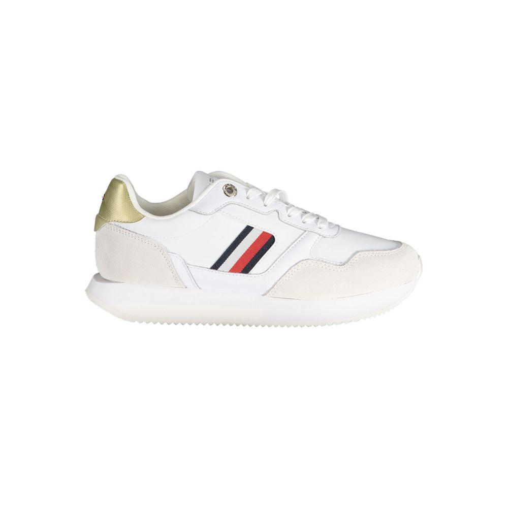 Tommy Hilfiger White Leather Women Sneaker - Arichezz.store