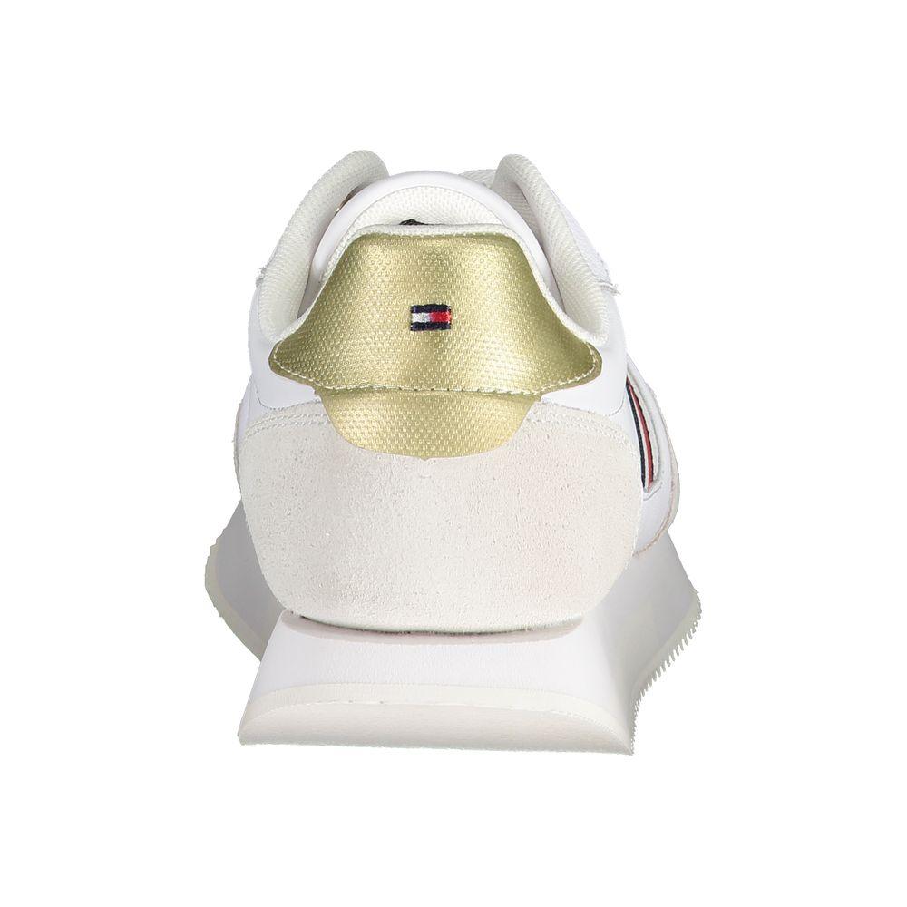 Tommy Hilfiger White Leather Women Sneaker - Arichezz.store