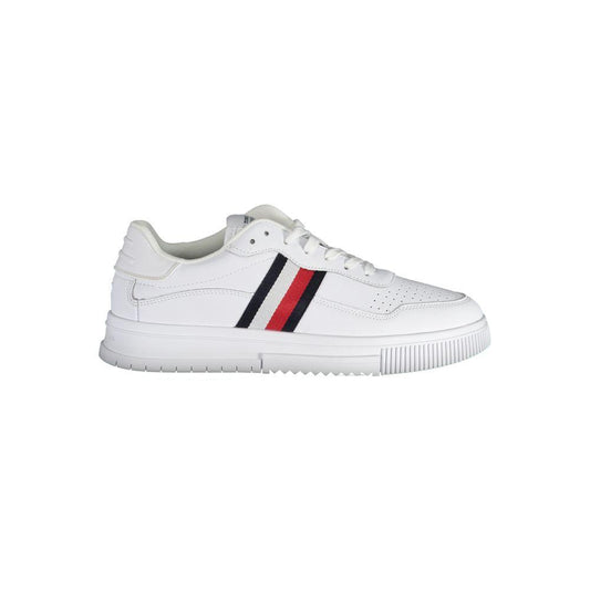 Tommy Hilfiger White Leather Men Sneaker - Arichezz.store