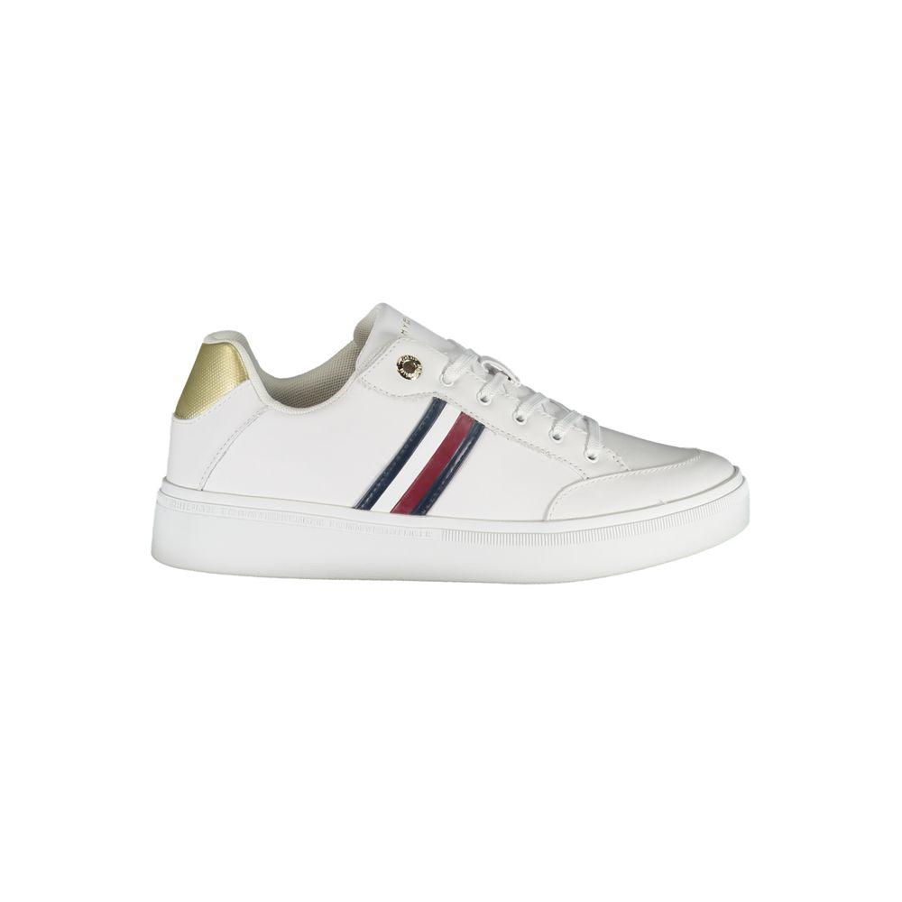 Tommy Hilfiger White Leather Women Sneaker - Arichezz.store