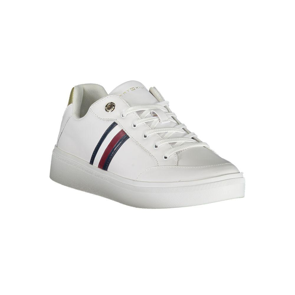 Tommy Hilfiger White Leather Women Sneaker - Arichezz.store