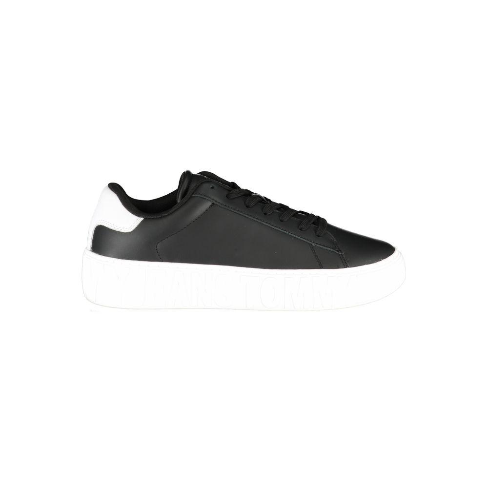 Tommy Hilfiger Black Polyethylene Men Sneaker - Arichezz.store