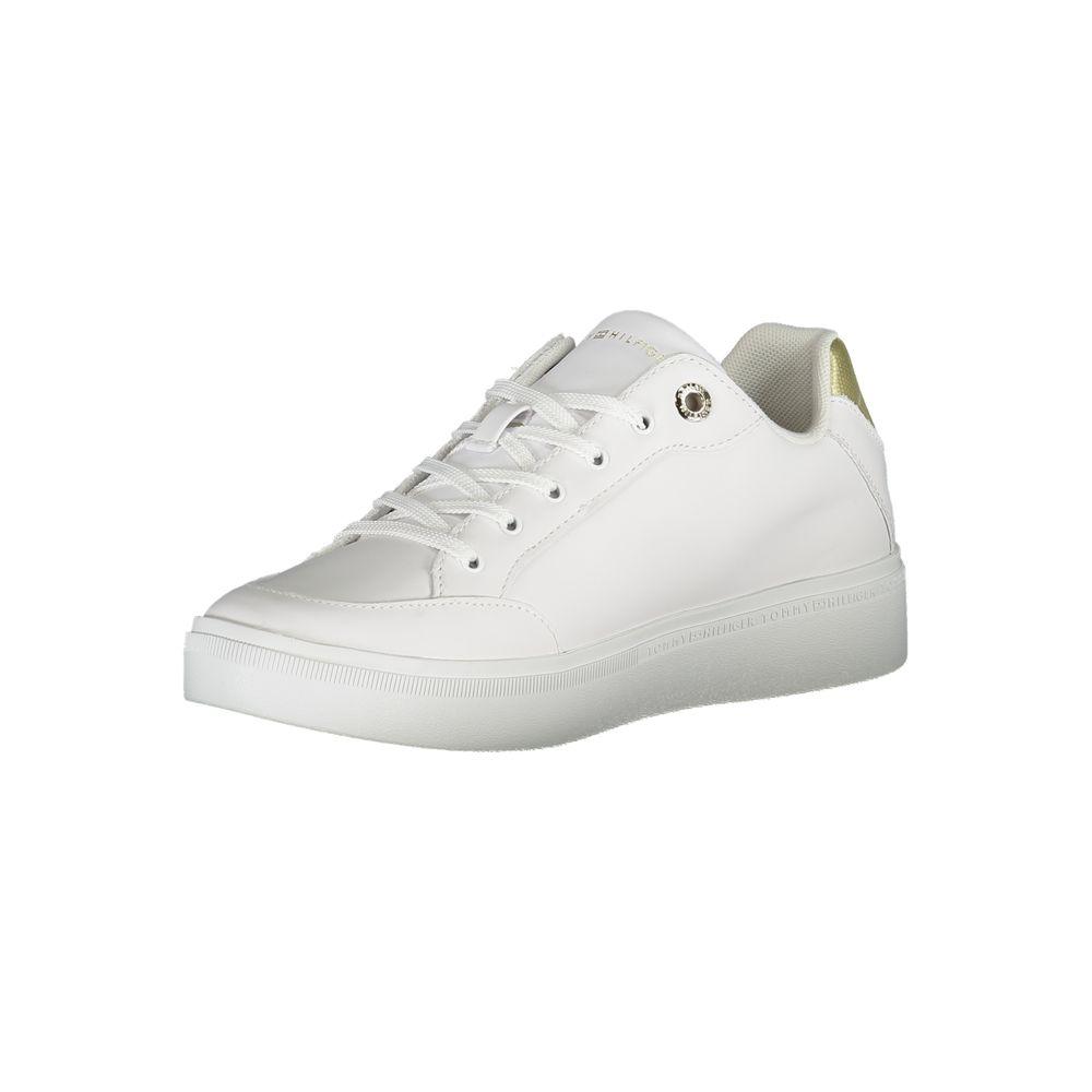 Tommy Hilfiger White Leather Women Sneaker - Arichezz.store