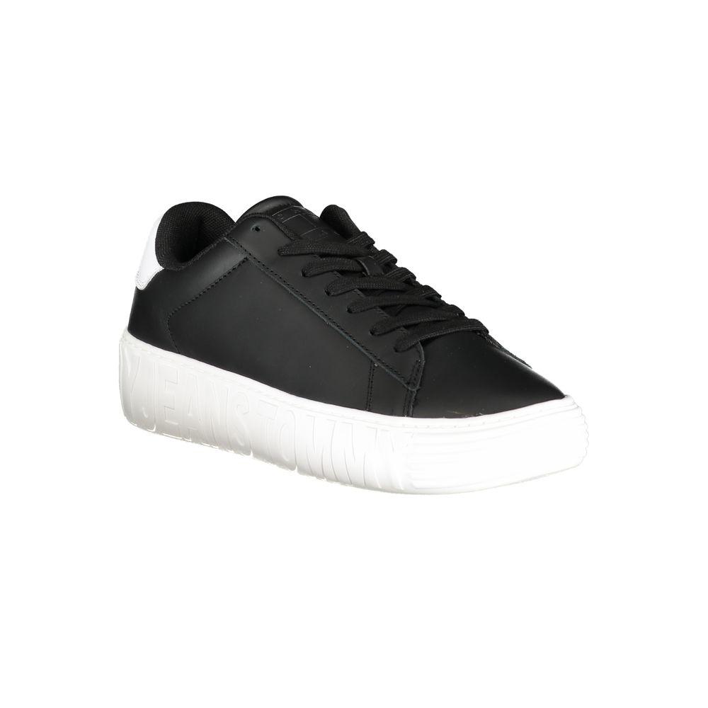 Tommy Hilfiger Black Polyethylene Men Sneaker - Arichezz.store