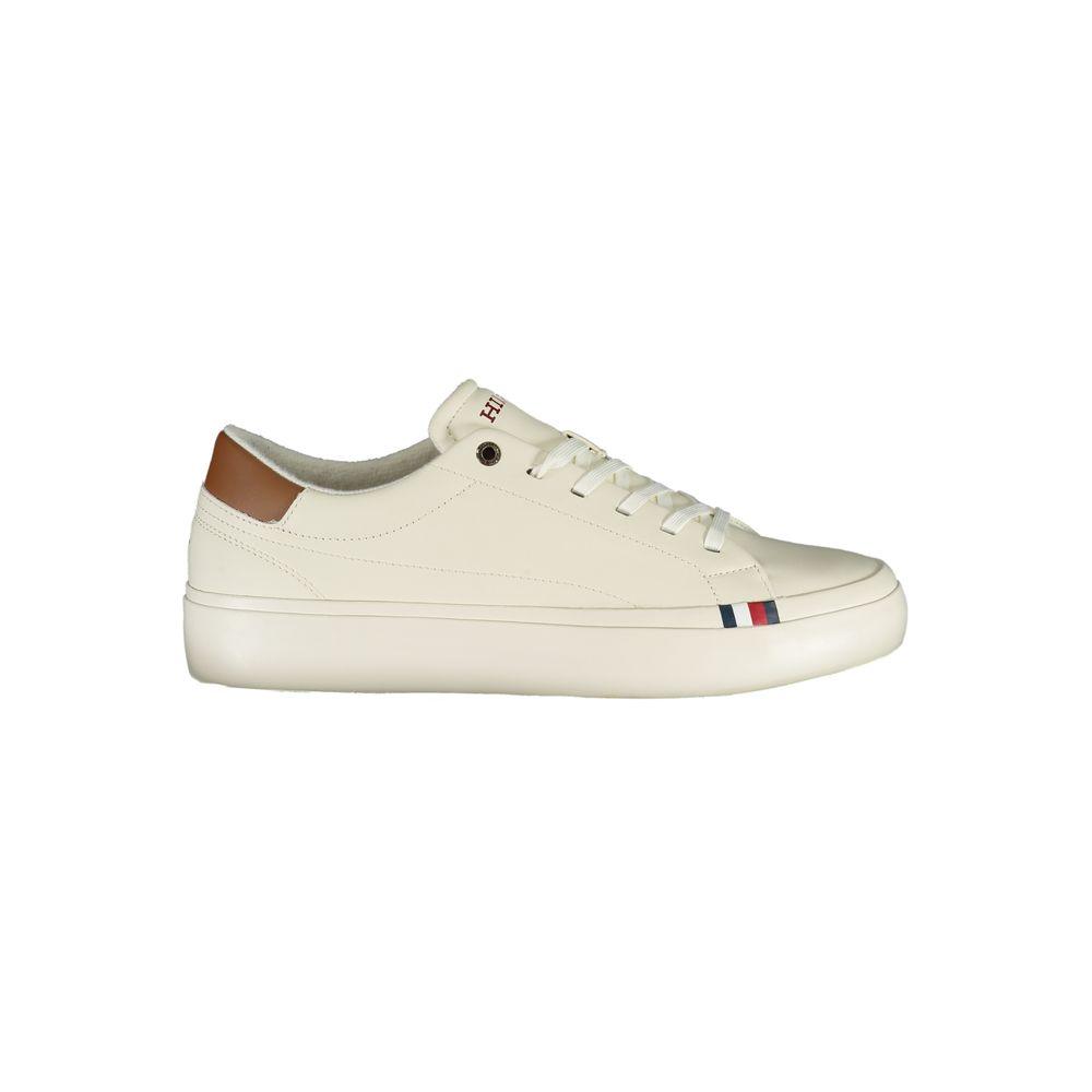 Tommy Hilfiger White Polyethylene Men’s Sneakers - Arichezz.store