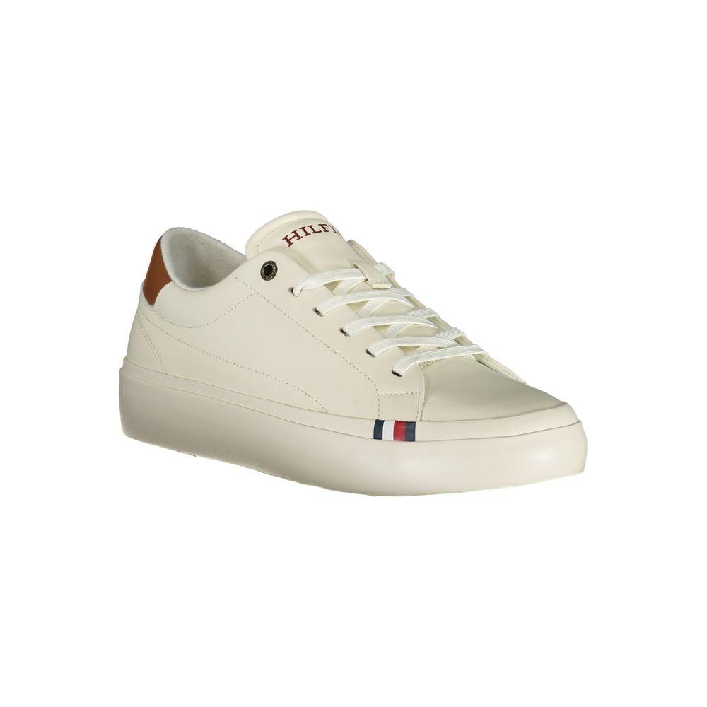 Tommy Hilfiger White Polyethylene Men’s Sneakers - Arichezz.store