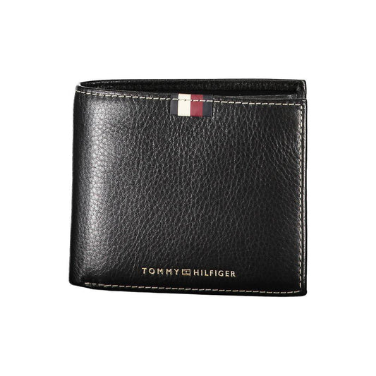 Tommy Hilfiger Black Leather Men Wallet - Arichezz.store