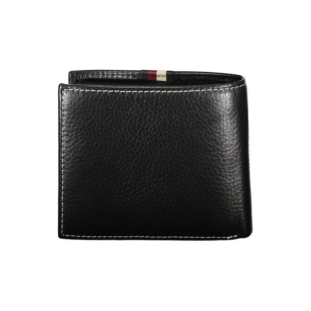 Tommy Hilfiger Black Leather Men Wallet - Arichezz.store