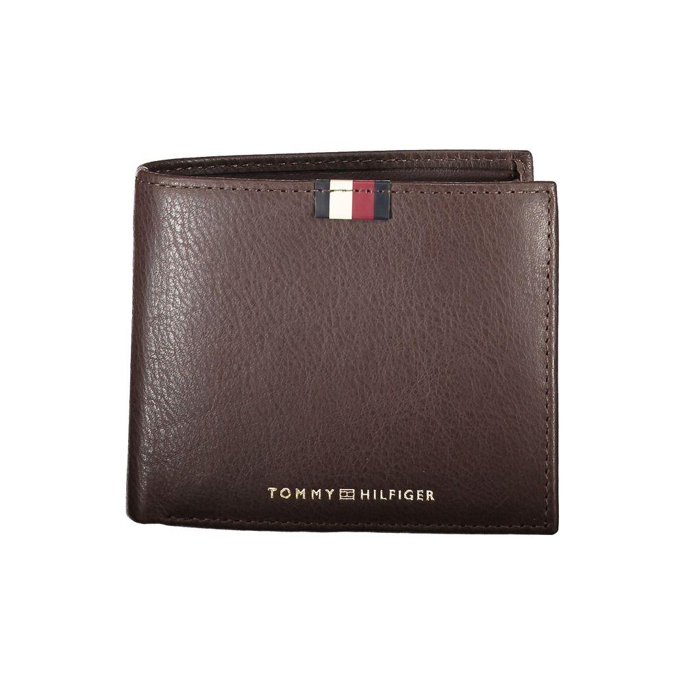 Tommy Hilfiger Brown Leather Men Wallet - Arichezz.store