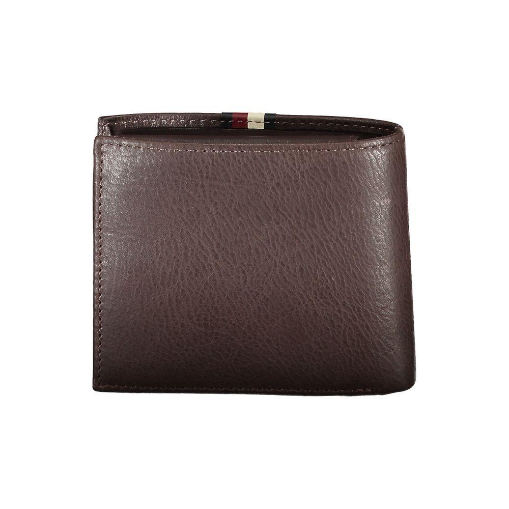 Tommy Hilfiger Brown Leather Men Wallet - Arichezz.store