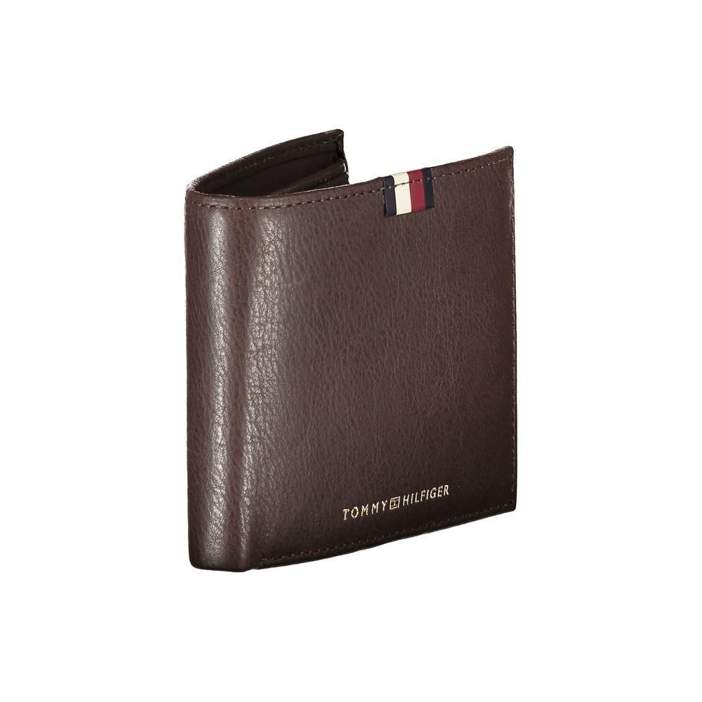 Tommy Hilfiger Brown Leather Men Wallet - Arichezz.store