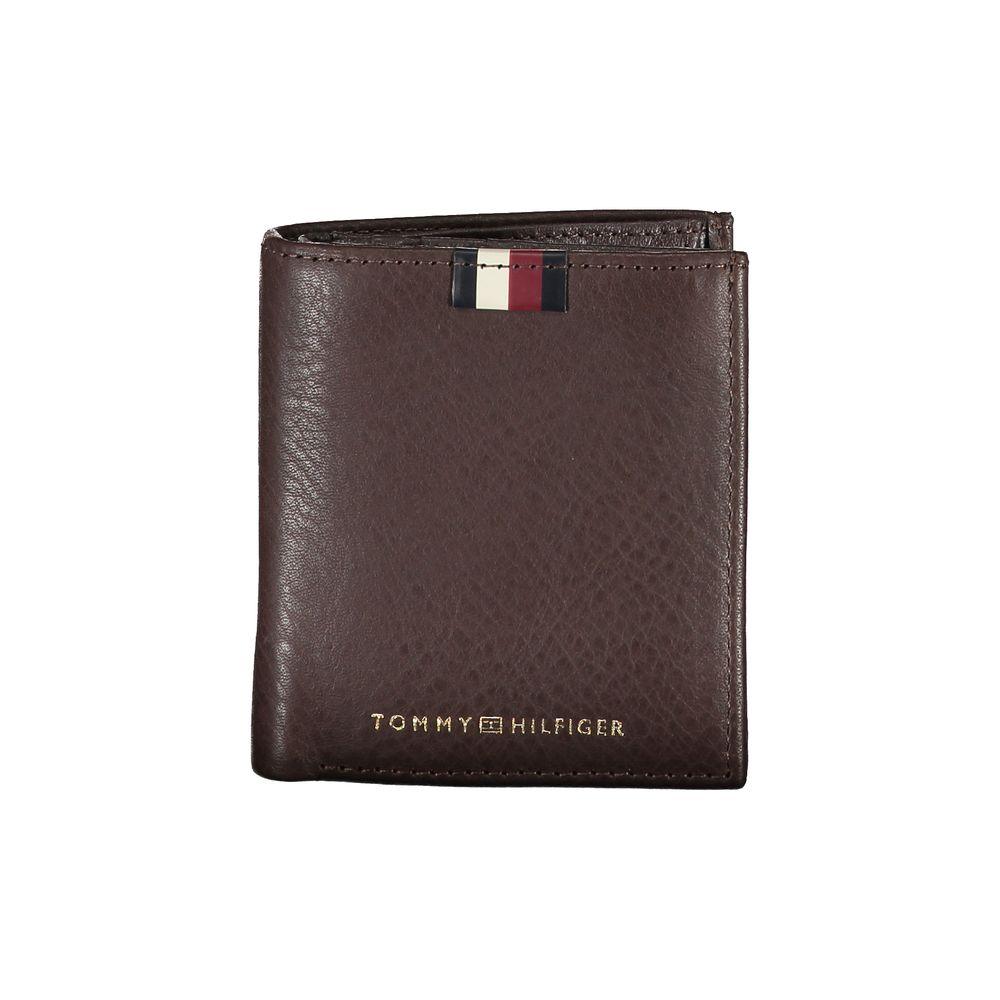 Tommy Hilfiger Brown Leather Men Wallet - Arichezz.store