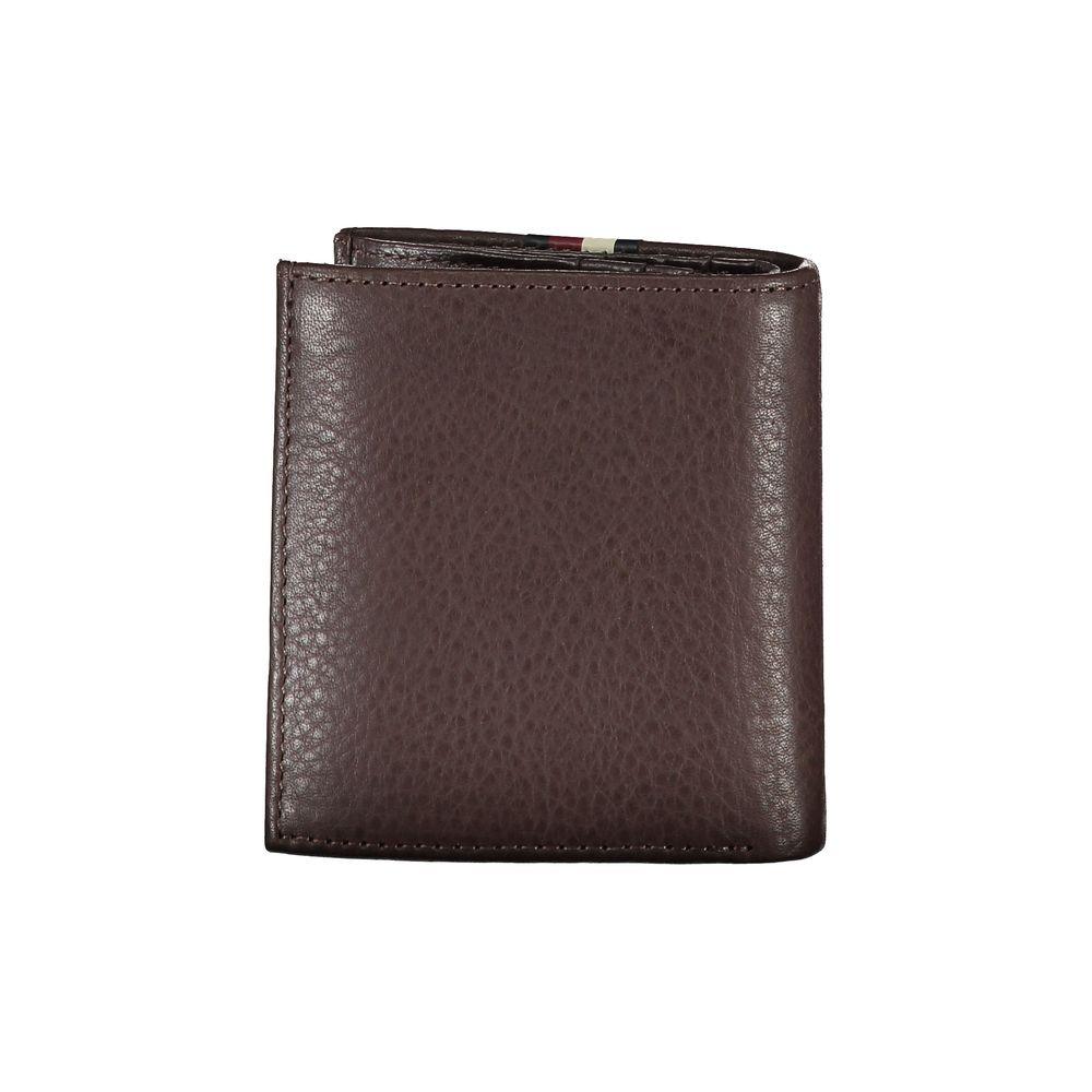 Tommy Hilfiger Brown Leather Men Wallet - Arichezz.store