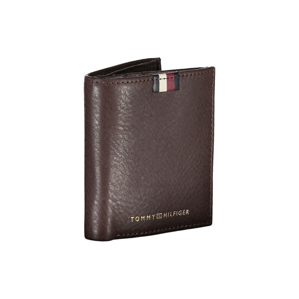 Tommy Hilfiger Brown Leather Men Wallet - Arichezz.store