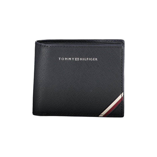 Tommy Hilfiger Blue Leather Men Wallet - Arichezz.store