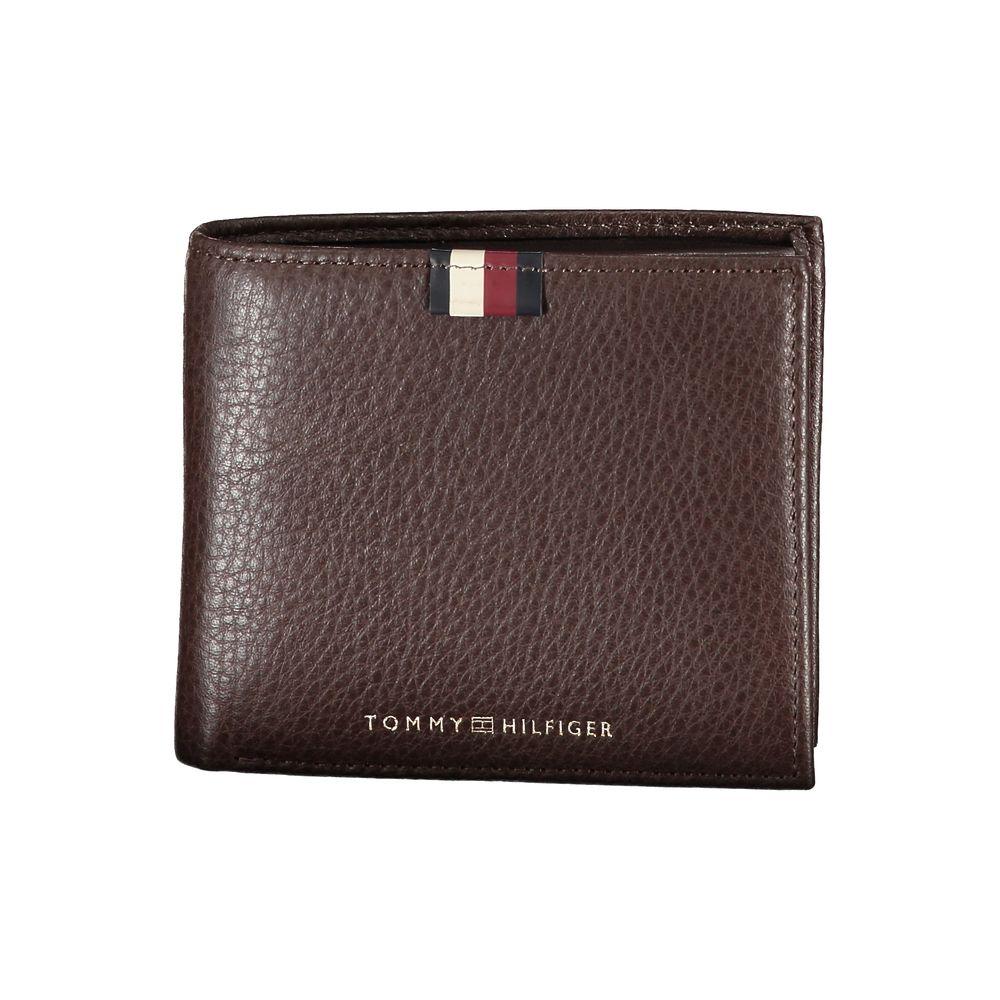 Tommy Hilfiger Brown Leather Men Wallet - Arichezz.store