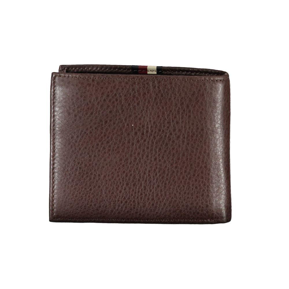 Tommy Hilfiger Brown Leather Men Wallet - Arichezz.store