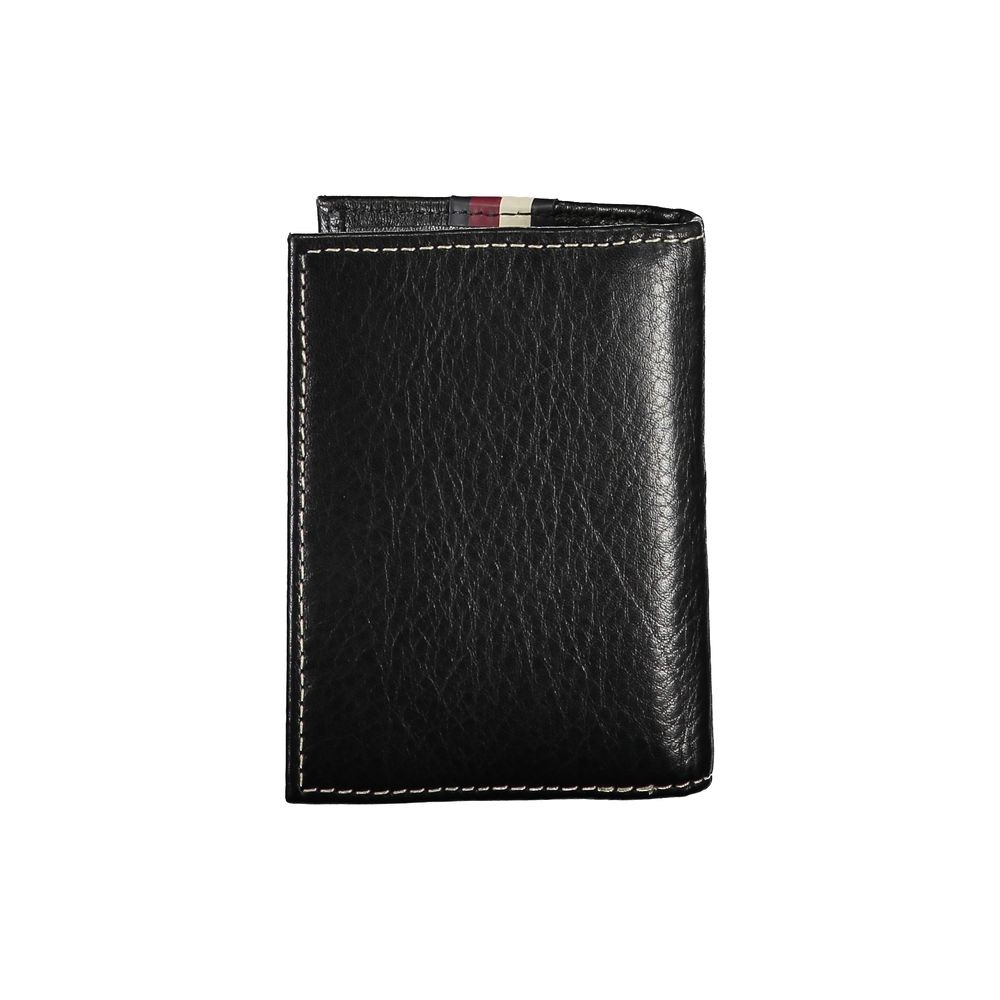 Tommy Hilfiger Black Leather Men Cardholder - Arichezz.store