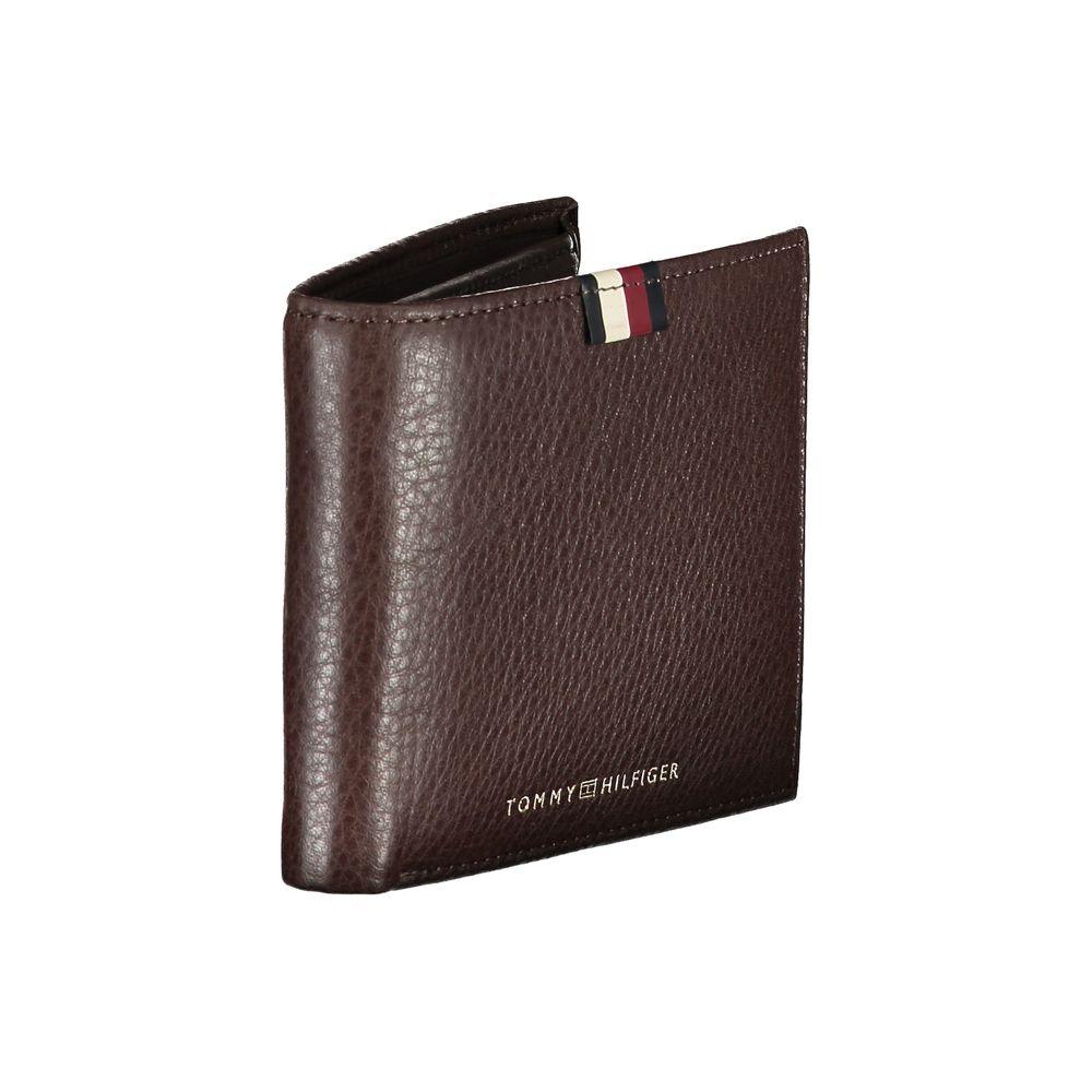 Tommy Hilfiger Brown Leather Men Wallet - Arichezz.store