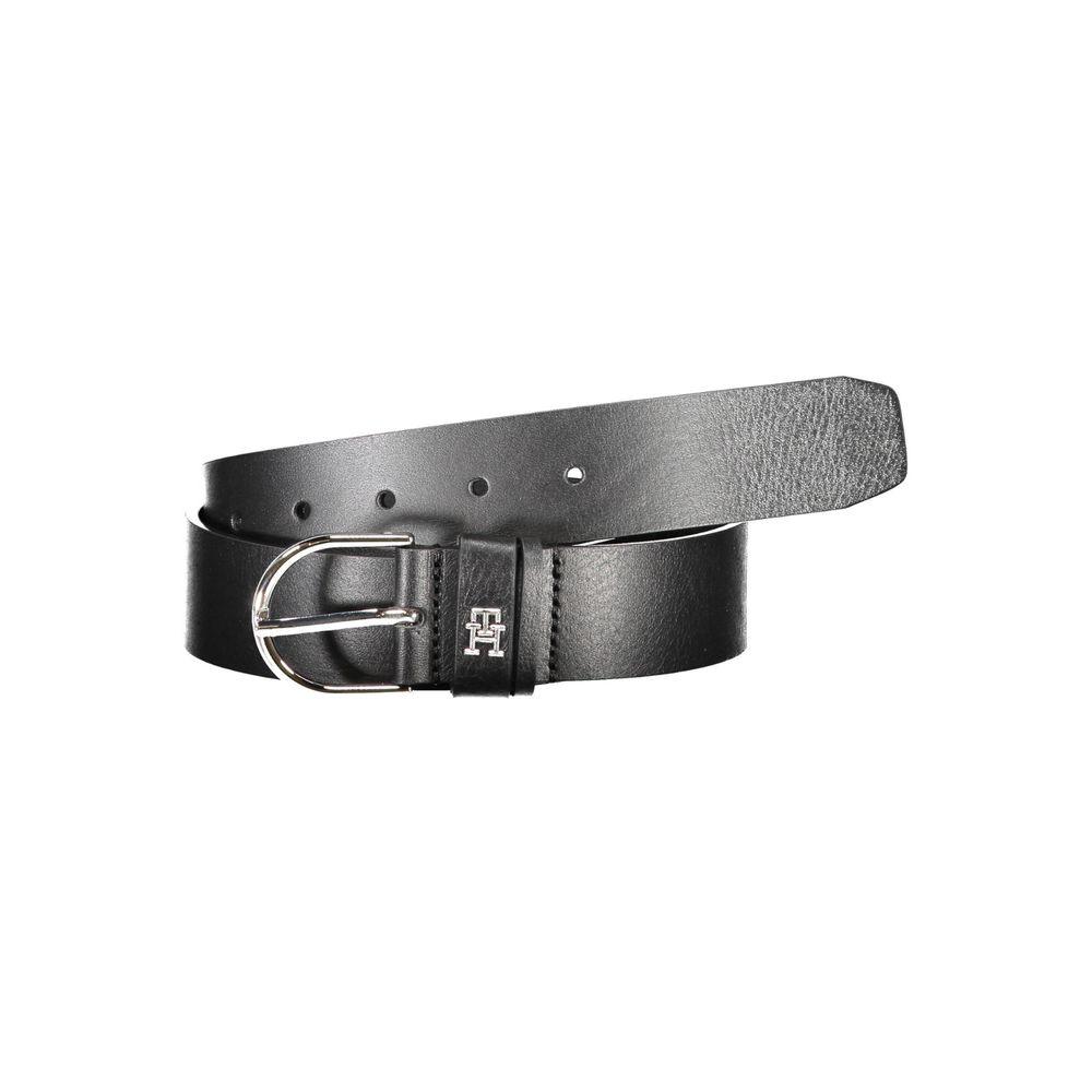 Tommy Hilfiger Black Leather Women Belt - Arichezz.store