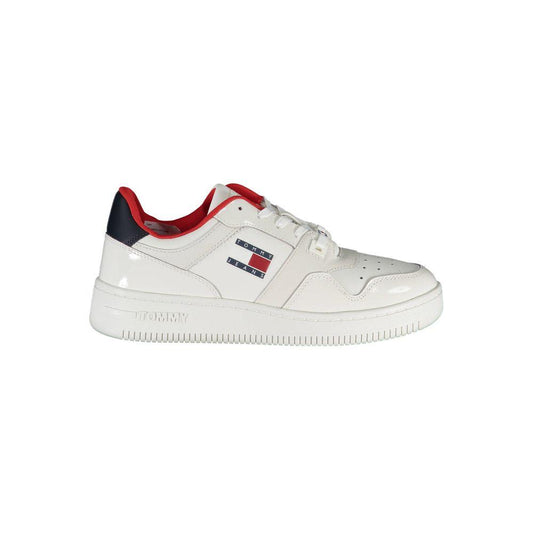 Tommy Hilfiger White Leather Women Sneaker - Arichezz.store