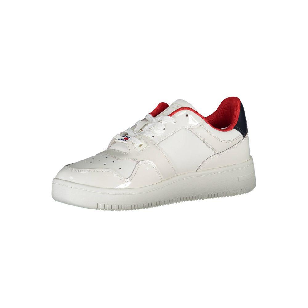 Tommy Hilfiger White Leather Women Sneaker - Arichezz.store