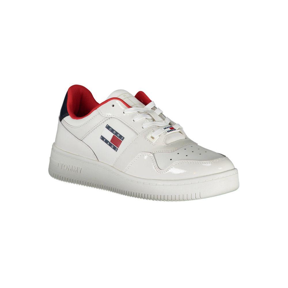 Tommy Hilfiger White Leather Women Sneaker - Arichezz.store