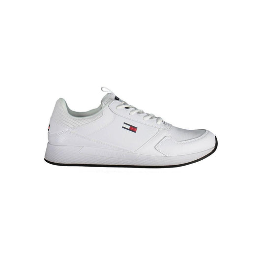 Tommy Hilfiger White Polyethylene Men Sneaker - Arichezz.store