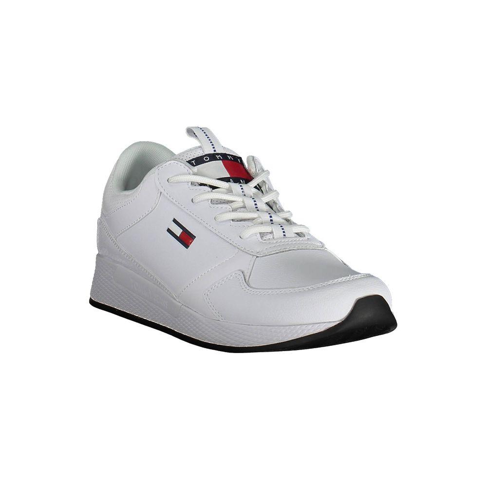 Tommy Hilfiger White Polyethylene Men Sneaker - Arichezz.store