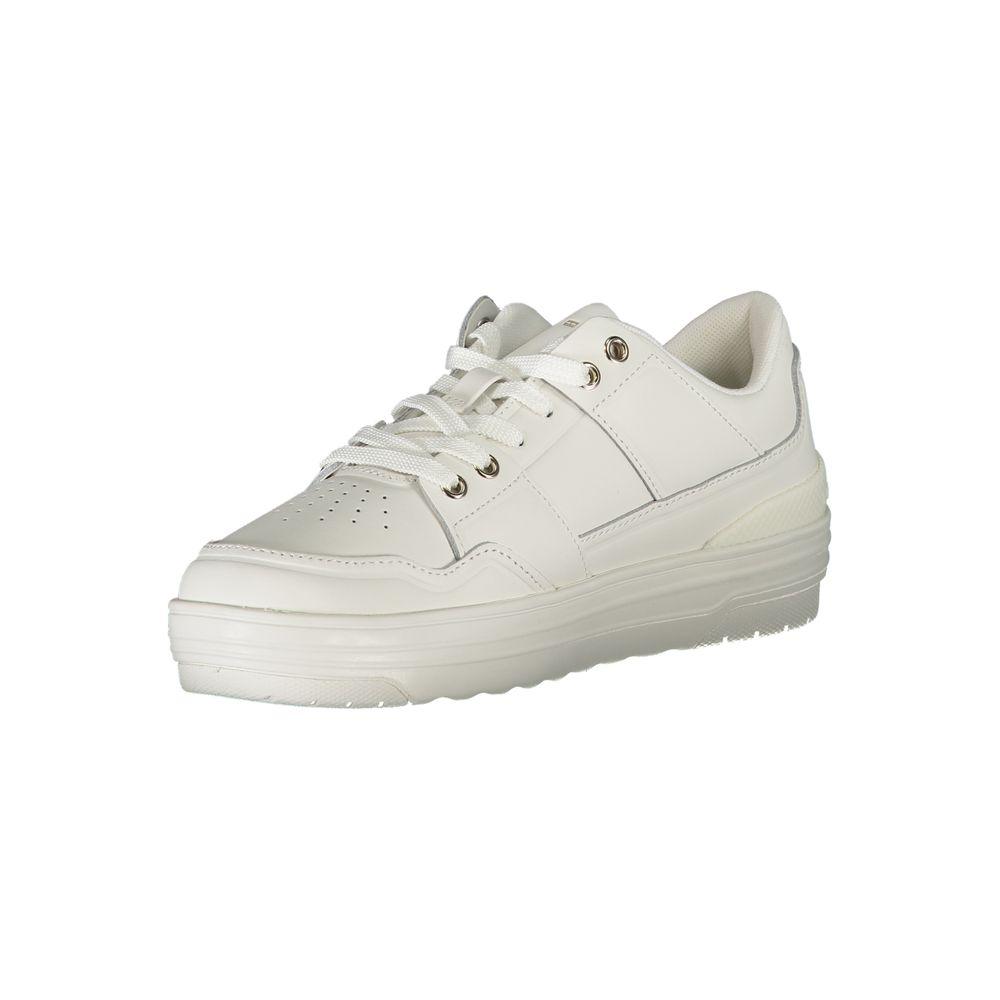 Tommy Hilfiger White Leather Women Sneaker - Arichezz.store