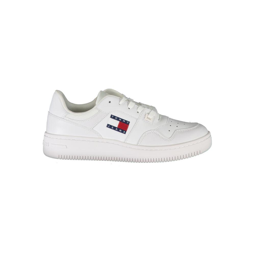 Tommy Hilfiger White Leather Women Sneaker - Arichezz.store