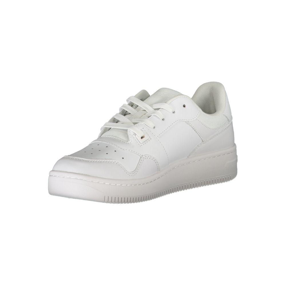 Tommy Hilfiger White Leather Women Sneaker - Arichezz.store