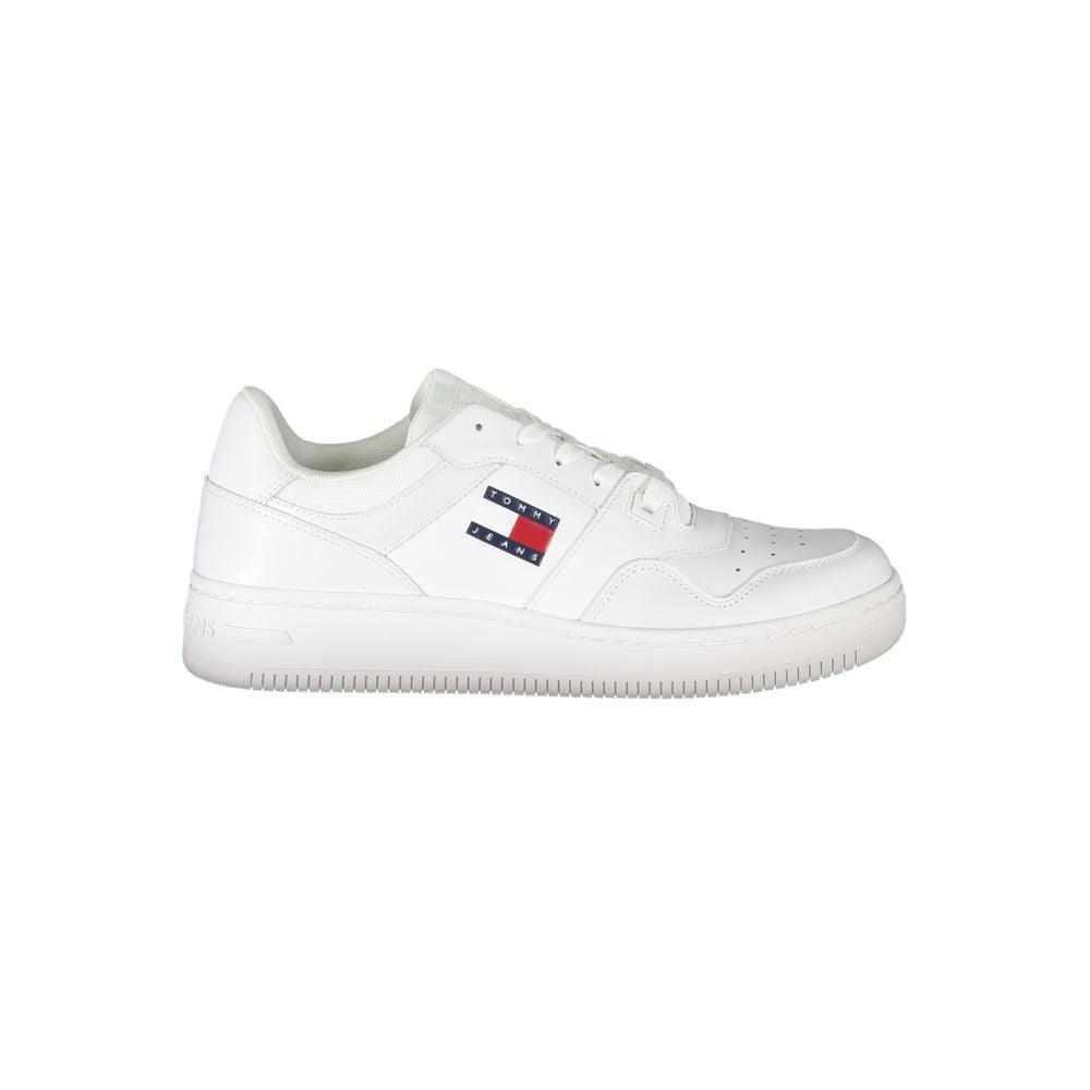 Tommy Hilfiger White Leather Men Sneaker - Arichezz.store