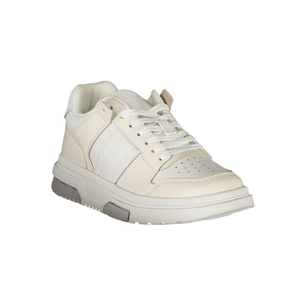 Tommy Hilfiger White Leather Womens Sneaker - Arichezz.store