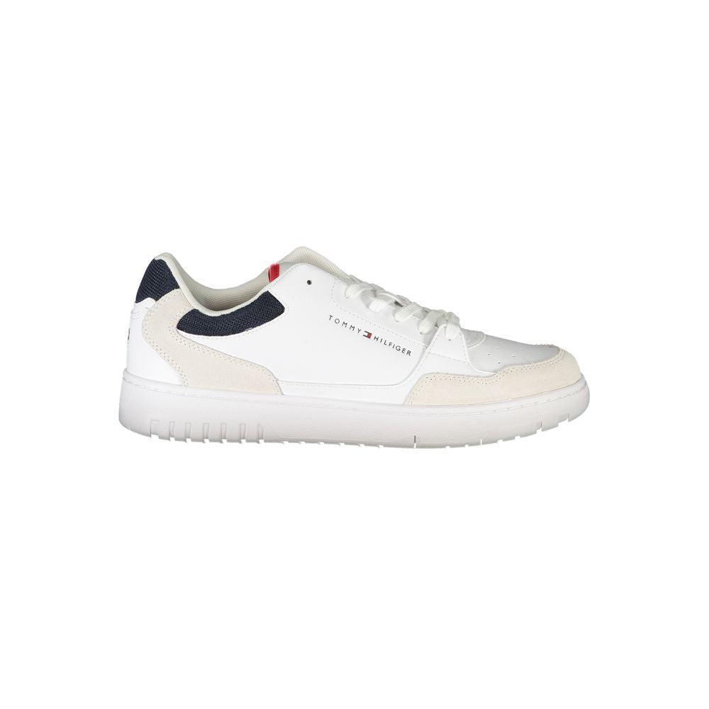 Tommy Hilfiger White Leather Men Sneaker - Arichezz.store