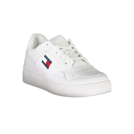 Tommy Hilfiger White Leather Men Sneaker - Arichezz.store