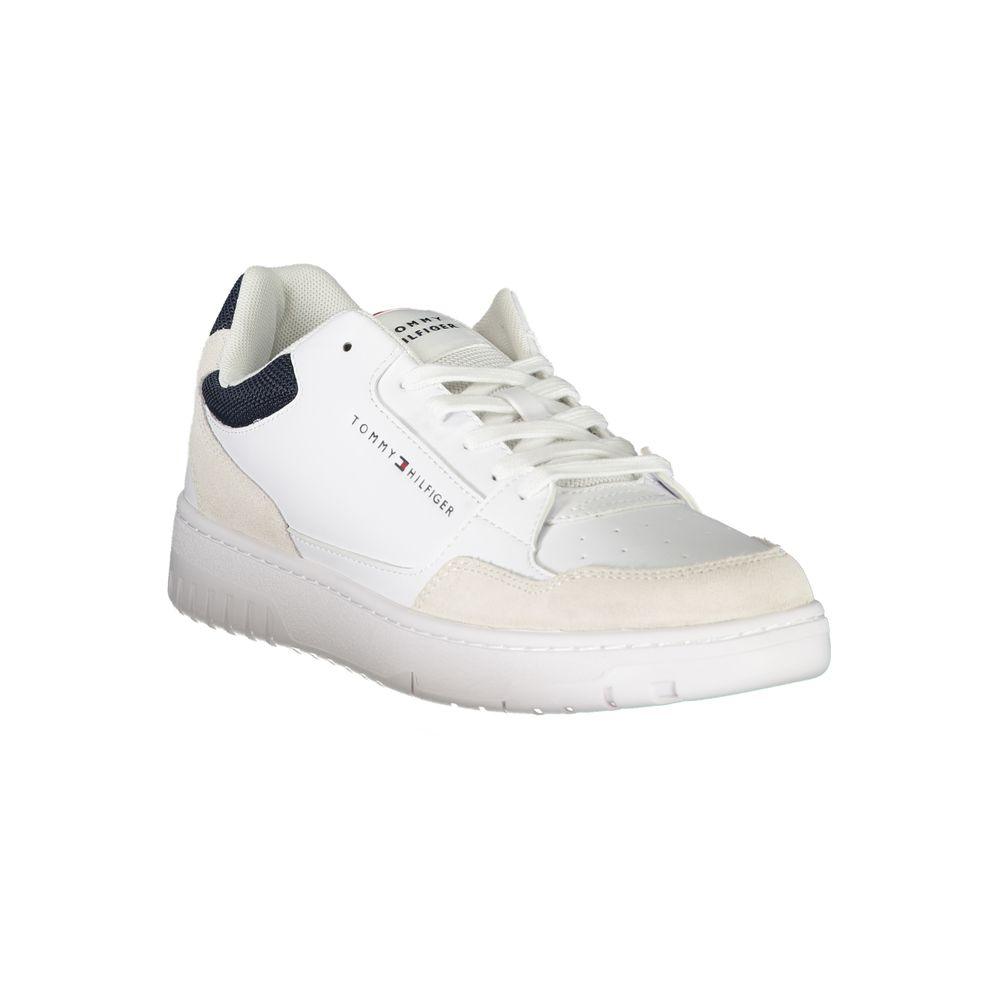 Tommy Hilfiger White Leather Men Sneaker - Arichezz.store